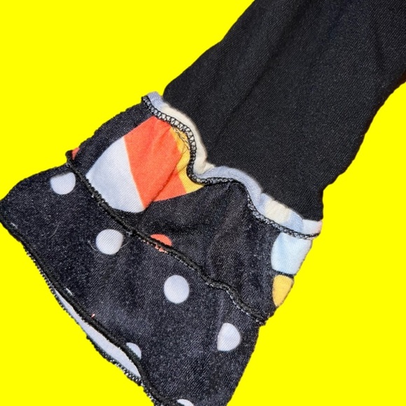 CUTE 🥰 long sleeve little girl’s halloween top with 🎃 pumpkin appliqué’ - Picture 3 of 5